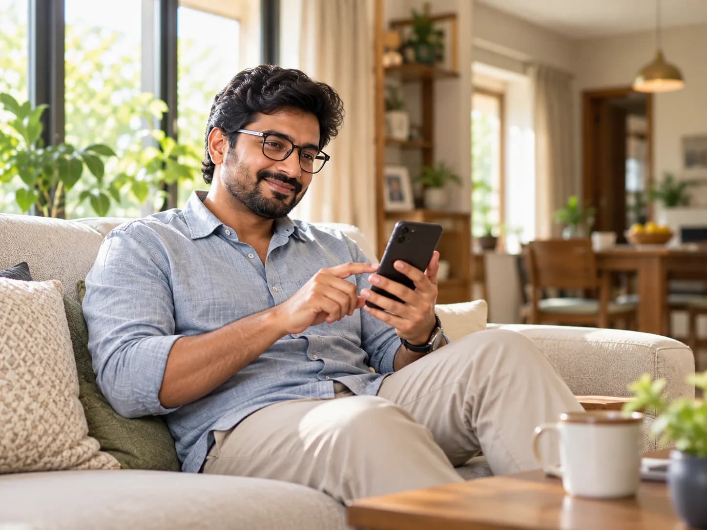 Household member managing workers and salary payments on the Servy app